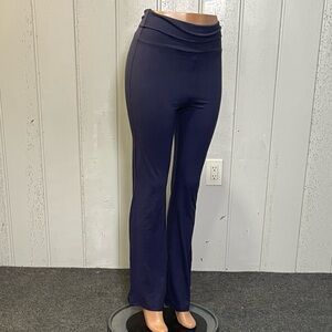 NWT SDNGED Women's Dark Blue Fold Over Waistband Yoga Pants  Sz M